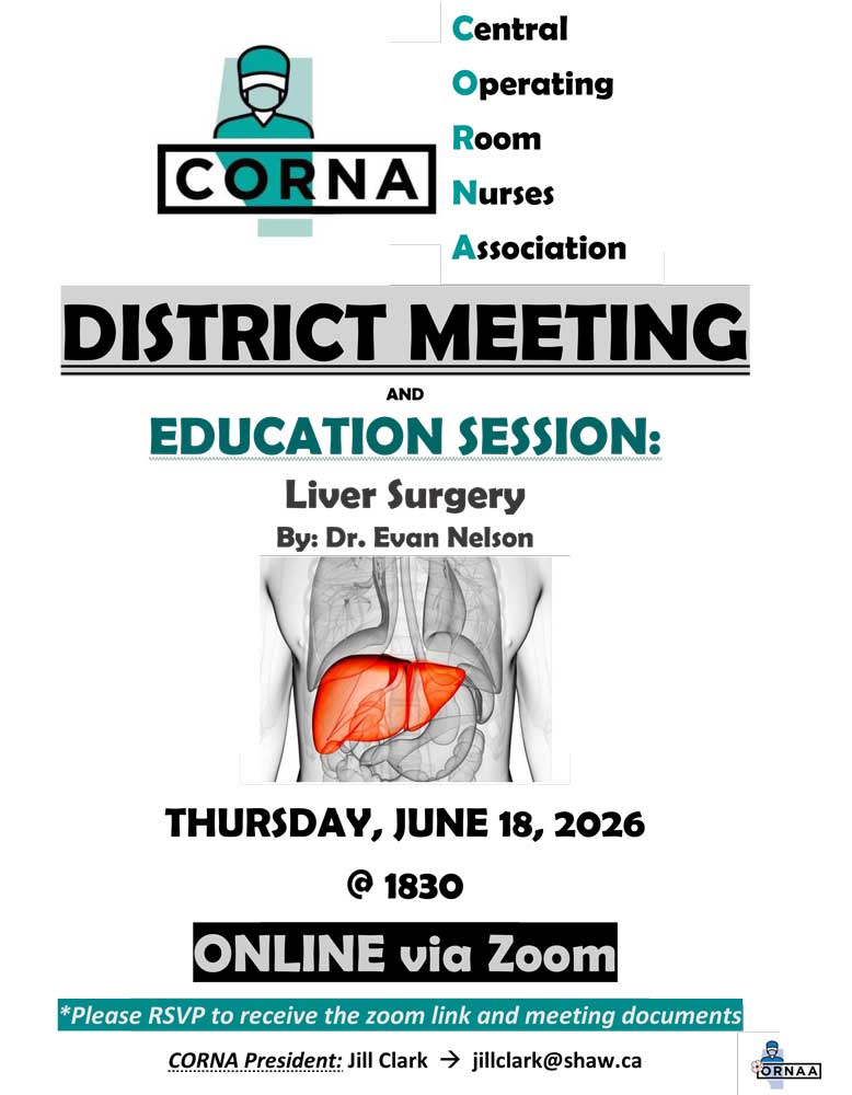 CORNA Meeting and Education Session, June 18, 2026